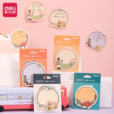 得力(deli)单本/30张记事贴 110*80mm便利贴便签纸贴纸 漫悠时光系列